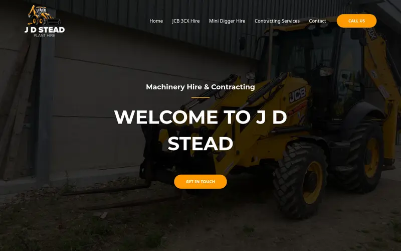 J Stead Plant Hire website by Plant And Tractor Trader - Webdigital Works