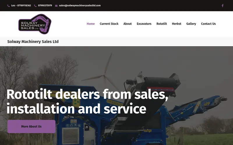Solway Machinery Sales Ltd website by Plant And Tractor Trader - Webdigital Works
